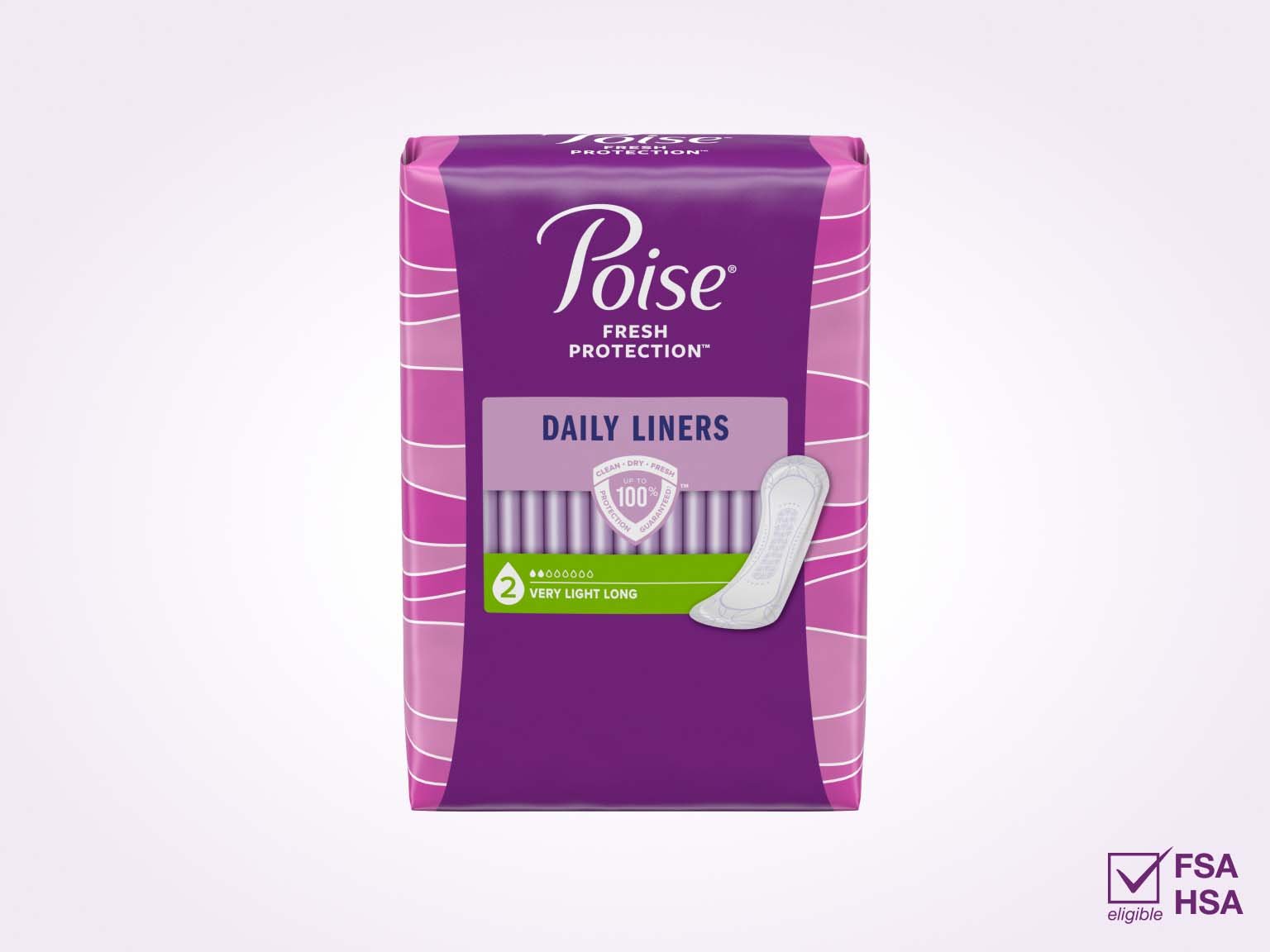 Poise Daily Liners Women's Very Light - Long Daily Incontinence Liners, 114  OB