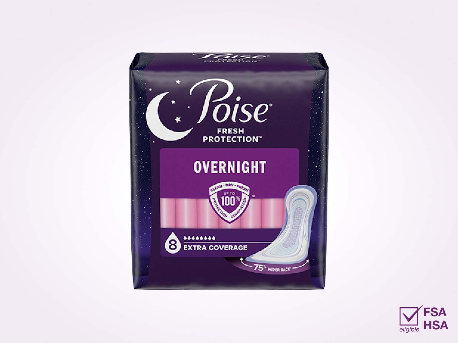 Poise Incontinence Pads for Women & Postpartum Incontinence Pads 8 Drop  Overnight Extra-Coverage, 22 ct - Pay Less Super Markets