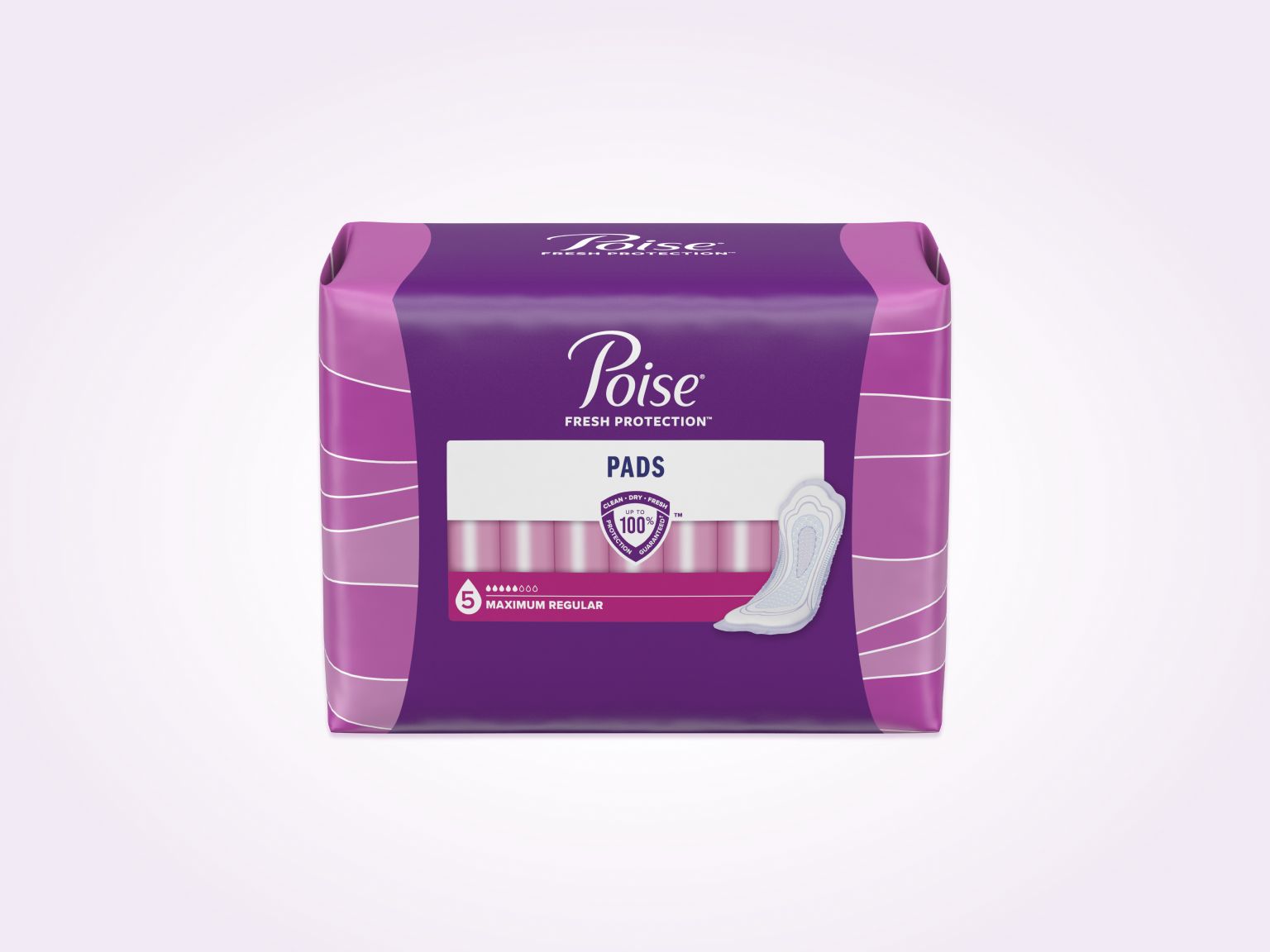 Poise Ultra Thin Incontinence Pads for Women, 6 Drop, Ultimate Absorbency,  Long, 26Ct, PSE UT U 26